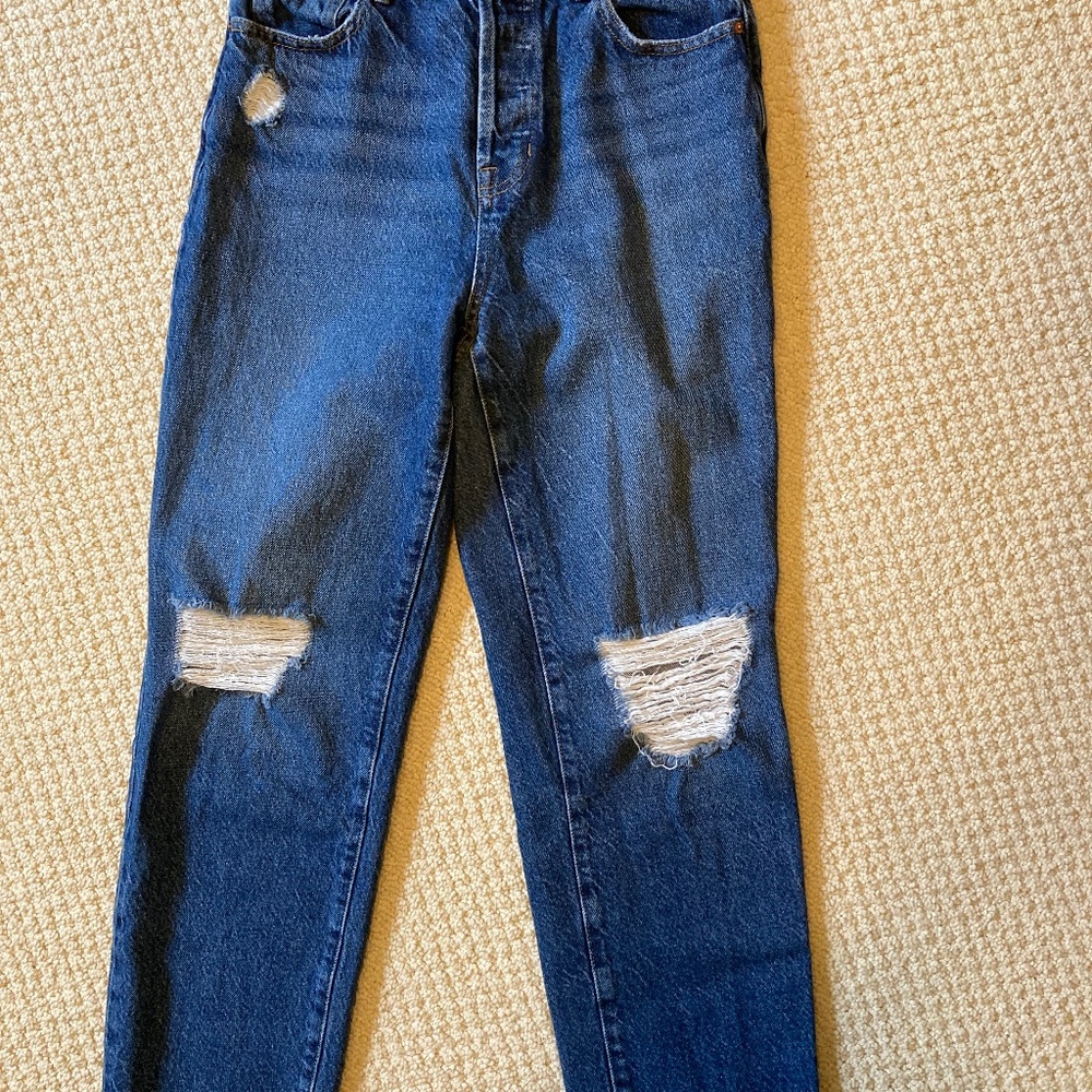 Pac Sun Women's High Rise Straight Denim Jeans 25 Medium Wash